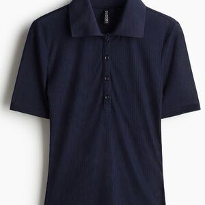 H&M ribbed polo shirt